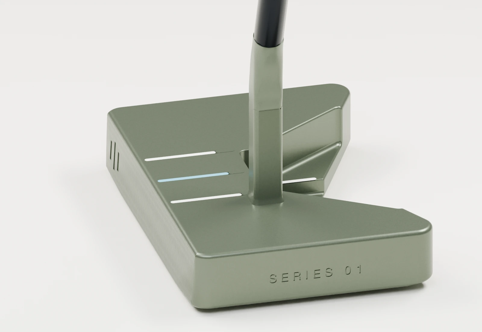 Series 01 Mineral — vue côté talon, rendu CAO