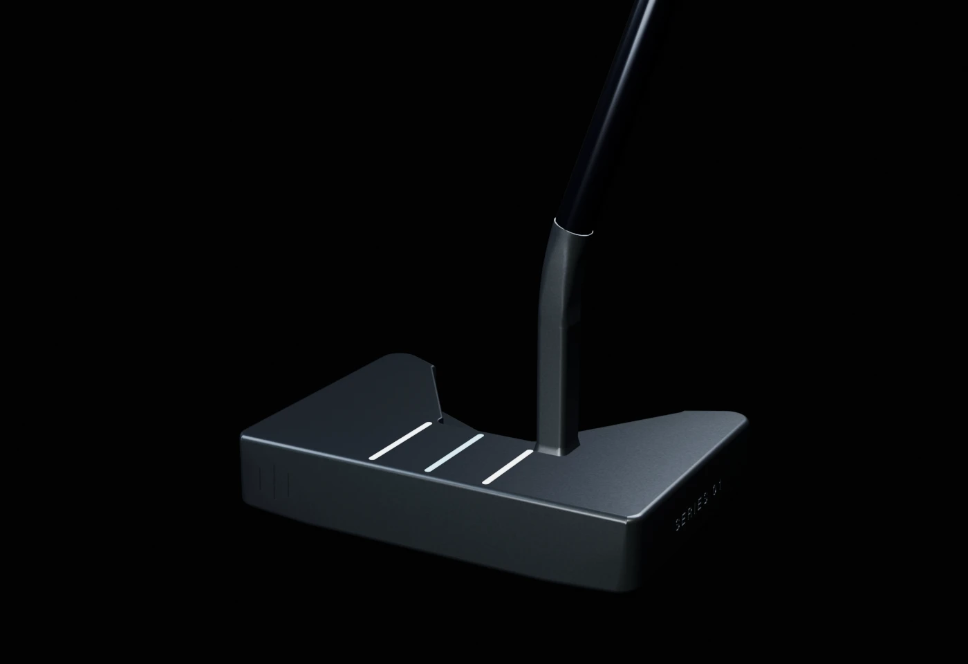 Series 01 — V10 — Black anodized, CAD render